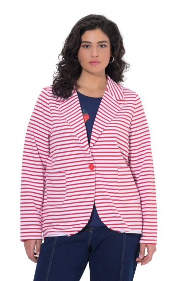 Ulla Popken 824355 Blazer em malha Coral - Blazers e Coletes - Blazers em Tamanhos Grandes