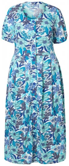 Ulla Popken 824966 Vestido camiseiro floral Azul-marinho - Vestidos camiseiros - 