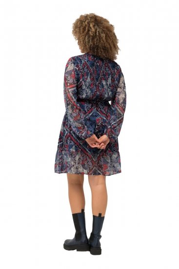 Ulla Popken 824976 Vestido estampado Azul-marinho - Vestidos midi - Vestidos Midi Tamanhos Grandes