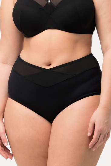Ulla Popken 825676 Cuecas modeladoras de cintura alta Preto - Roupa modeladora - 