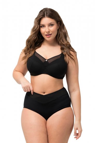 Ulla Popken 825676 Cuecas modeladoras de cintura alta Preto - Roupa modeladora - 