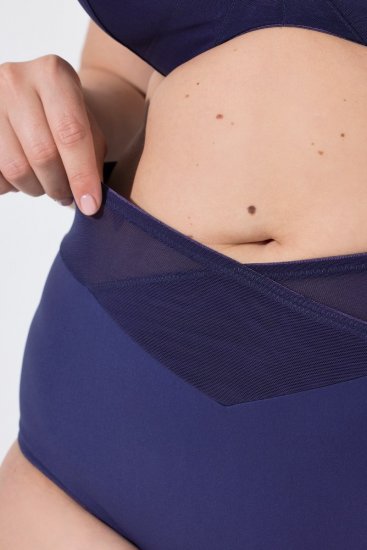Ulla Popken 825676 Cuecas modeladoras de cintura alta Azul real - Roupa modeladora - 