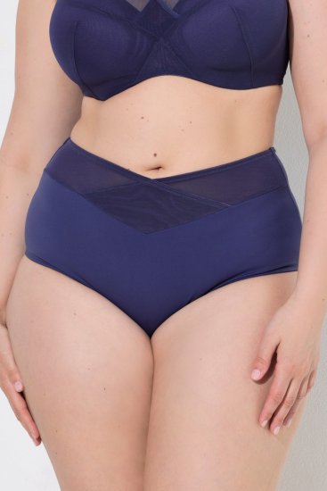 Ulla Popken 825676 Cuecas modeladoras de cintura alta Azul real - Roupa modeladora - 