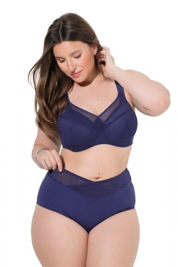 Ulla Popken 825676 Cuecas modeladoras de cintura alta Azul real - Roupa modeladora - 