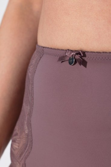 Ulla Popken 825788 Cuecas de cintura alta com renda Castanho - Cuecas - 