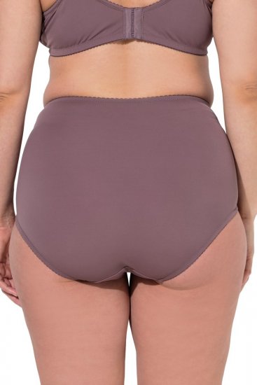 Ulla Popken 825788 Cuecas de cintura alta com renda Castanho - Cuecas - 