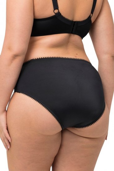 Ulla Popken 825790 Cuecas com flores com renda Preto - Cuecas - 