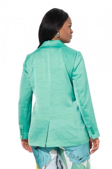 Ulla Popken 826161 Blazer texturizado Verde - Blazers e Coletes - Blazers em Tamanhos Grandes