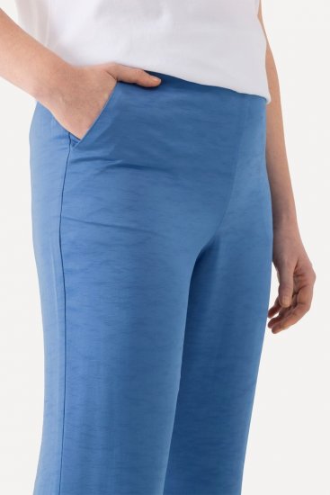 Ulla Popken 826163 Calças de fato largas Azul ganga - Calças de tecido - Calças Largas Femininas Plus Size