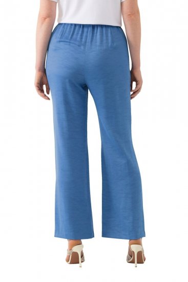 Ulla Popken 826163 Calças de fato largas Azul ganga - Calças de tecido - Calças Largas Femininas Plus Size