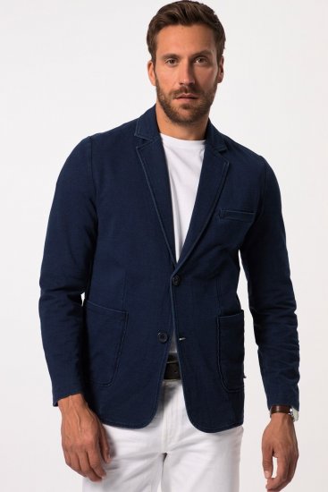JP1880 826175 Blazer em moletom com visual vintage Azul-marinho - Fatos - Fatos de Homem Tamanhos Grandes