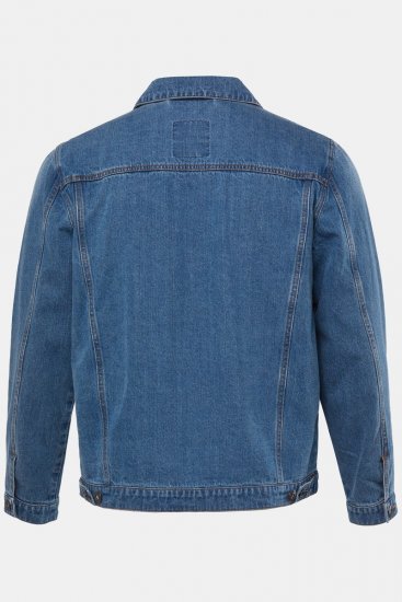 JP1880 826234 Casaco de ganga com bolsos no peito Azul ganga - Casacos - Casacos Homem Tamanhos Grandes