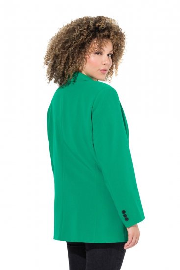 Ulla Popken 826487 Blazer oversize com bolsos de pala Verde-esmeralda - Blazers e Coletes - Blazers em Tamanhos Grandes
