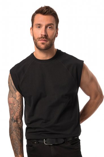 JP1880 826660 Camisola sem mangas com ombros descaídos Preto - T-shirts - T-shirts Homem Tamanhos Grandes