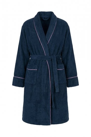Ulla Popken 826794 Roupão turco Azul-marinho - Robes & roupões - 