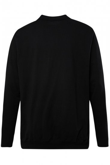 JP1880 827115 Polo de manga comprida com corte para barriga Preto - Pólos - Pólos Tamanhos Grandes Homem