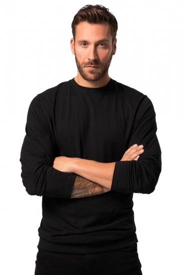 JP1880 827128 T-shirt de manga comprida com corte para barriga Preto - T-shirts - T-shirts Homem Tamanhos Grandes