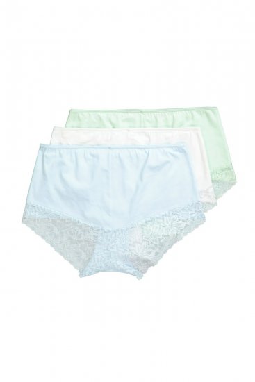Ulla Popken 827465 Cuecas hipster com renda pack de 3 Azul - Cuecas - 
