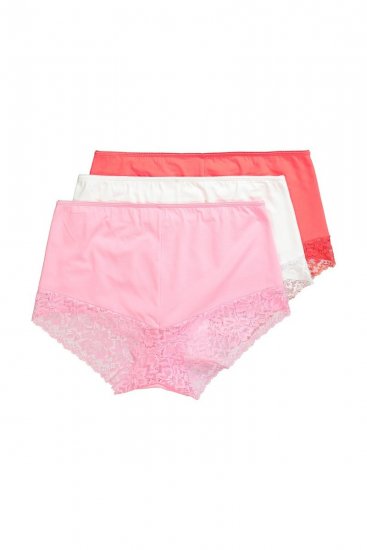 Ulla Popken 827465 Cuecas hipster com renda pack de 3 Rosa - Cuecas - 