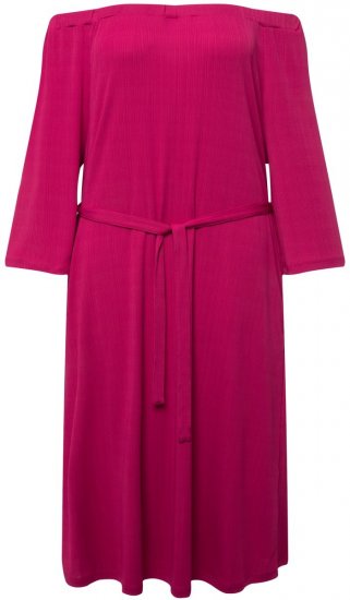 Ulla Popken 827740 Vestido de jersey com manga 3/4 Rosa - Vestidos midi - Vestidos Midi Tamanhos Grandes