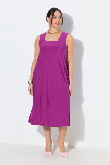 Ulla Popken 827908 Vestido de jersey sem mangas Lilás - Vestidos em jersey - 