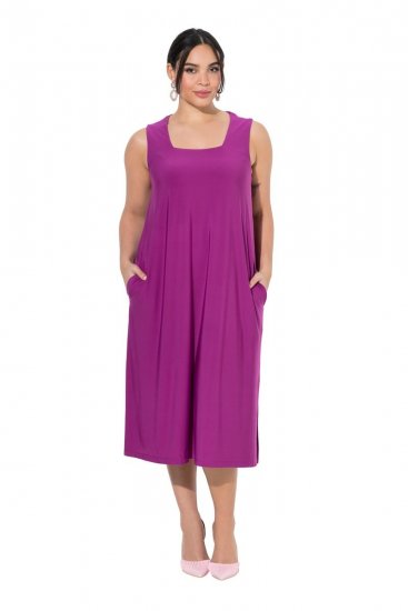 Ulla Popken 827908 Vestido de jersey sem mangas Lilás - Vestidos em jersey - 