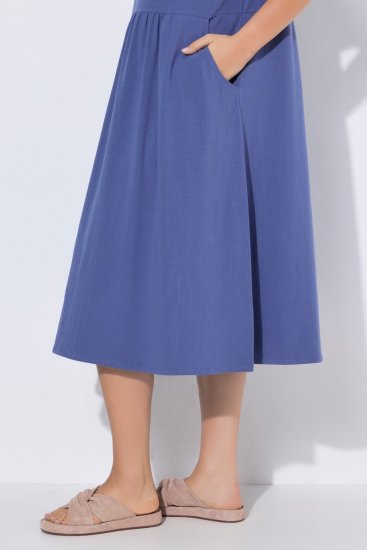 Ulla Popken 827920 Vestido de jersey de manga curta Azul - Vestidos em jersey - 