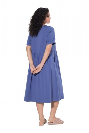Ulla Popken 827920 Vestido de jersey de manga curta Azul - Vestidos em jersey - 