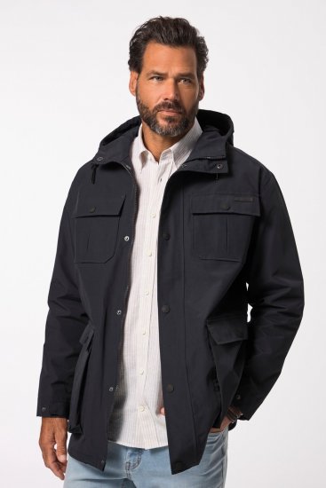 JP1880 828706 Casaco de chuva com fecho oculto Azul marinho - Casacos - Casacos Homem Tamanhos Grandes
