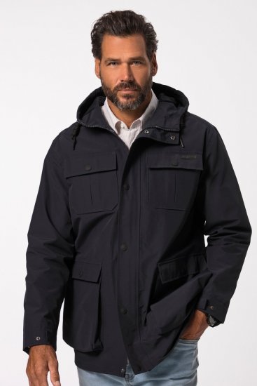 JP1880 828706 Casaco de chuva com fecho oculto Azul marinho - Casacos - Casacos Homem Tamanhos Grandes