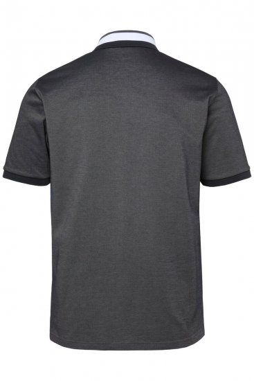 JAY-PI Quickdry Two-Tone Golf Poloshirt Black - Pólos - Pólos Tamanhos Grandes Homem
