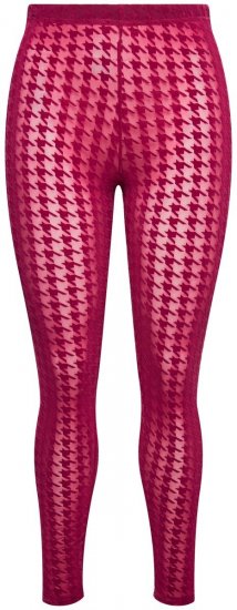 Ulla Popken 828982 Leggings de meia aos quadrados Vermelho baga - Collants & meias - 