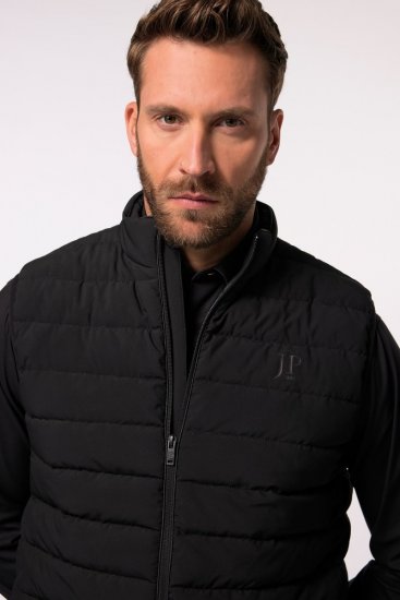 JP1880 Quilted Gilet Stand-Up Collar Black - Casacos - Casacos Homem Tamanhos Grandes