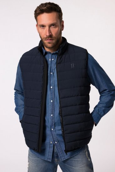 JP1880 Quilted Vest Techno Down Padding Navy - Casacos - Casacos Homem Tamanhos Grandes