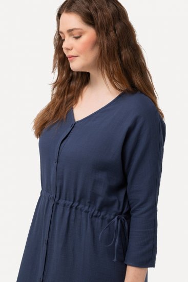 Ulla Popken 829143 Vestido camiseiro Azul-marinho - Vestidos camiseiros - 