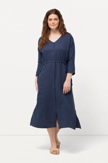 Ulla Popken 829143 Vestido camiseiro Azul-marinho - Vestidos camiseiros - 