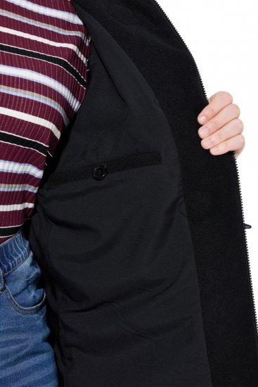 Ulla Popken 829347 Duffle coat Preto - Casacos - Casacos de Mulher em Tamanhos Grandes
