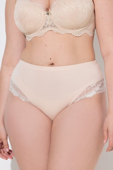 Ulla Popken 830094 Cuecas com renda pack de 2 Bege - Cuecas - 