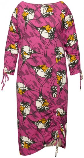 Ulla Popken 830151 Vestido floral Rosa - Vestidos maxi - Vestidos maxi plus size para mulher