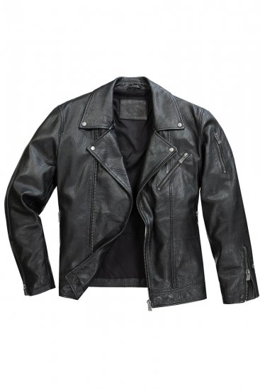 JP1880 830586 Casaco biker em napa de cordeiro Preto - Casacos - Casacos Homem Tamanhos Grandes