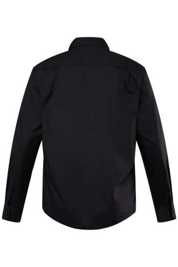 Men+ 753 Camisa de vestir manga comprida com colarinho clássico Preto - Camisas - Camisas Homem Tamanhos Grandes