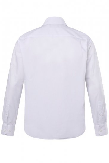 Men+ 753 Camisa de vestir manga comprida com colarinho clássico Branco - Camisas - Camisas Homem Tamanhos Grandes