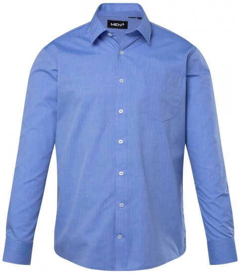 Men+ 753 Camisa de vestir manga comprida com colarinho clássico Azul claro - Camisas - Camisas Homem Tamanhos Grandes