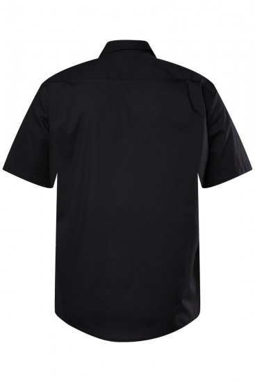 Men+ 756 Camisa de vestir manga curta com colarinho clássico Preto - Camisas - Camisas Homem Tamanhos Grandes