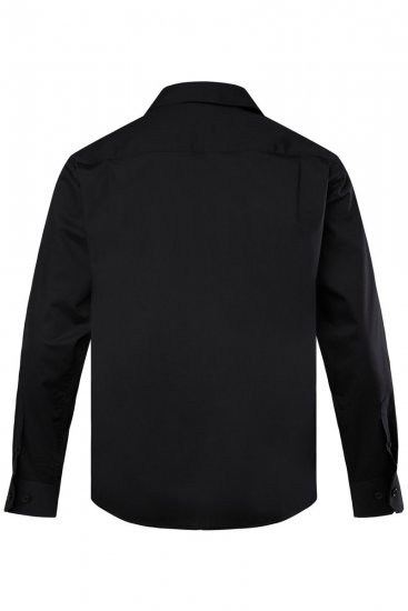 Men+ 757 Camisa de vestir manga comprida com colarinho aberto Preto - Camisas - Camisas Homem Tamanhos Grandes