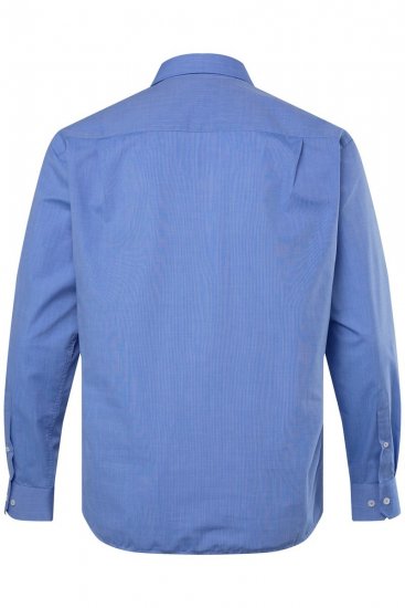 Men+ 757 Camisa de vestir manga comprida com colarinho aberto Azul claro - Camisas - Camisas Homem Tamanhos Grandes