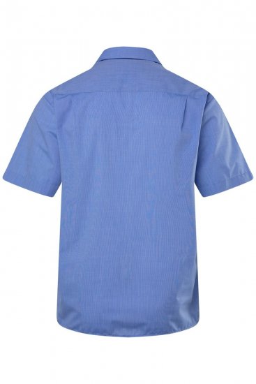 Men+ 758 Camisa de vestir manga curta com colarinho aberto Azul claro - Camisas - Camisas Homem Tamanhos Grandes