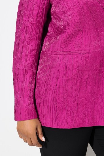 Ulla Popken 830767 Blazer efeito amarrotado Magenta - Blazers e Coletes - Blazers em Tamanhos Grandes