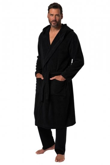 JP1880 Bathrobe Terry Black - Roupa Interior & natação - Roupa interior Homem Tamanhos Grandes