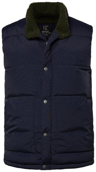 JP1880 831193 Colete com forro teddy Azul-marinho - Casacos - Casacos Homem Tamanhos Grandes
